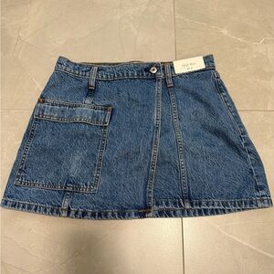 Abercrombie & Fitch High-Rise Blue Mini Skirt